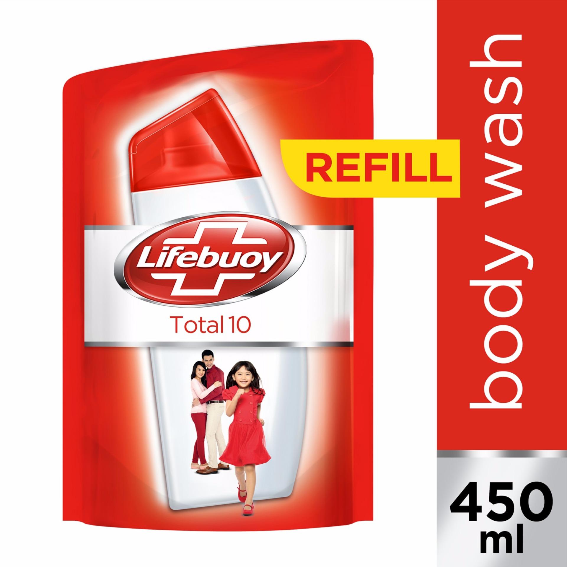 Image result for Lifebuoy Sabun Cair Total 10 Refill 450ML