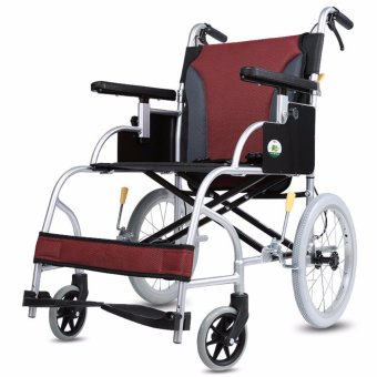 Gambar Lightwight Aluminum Wheelchair Folding Mobility 16   Wheel chair  intl