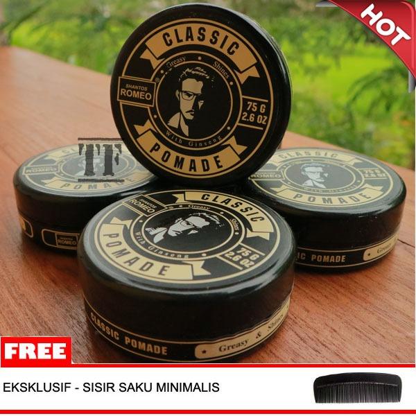 Pomade Oilbased Romeo Shantos Classic Pomade With Ginseng 75 gram/2.6 Oz Pomade Oilbased Romeo Shantos Classic Pomade With Ginseng 75 gram/2.6 Oz