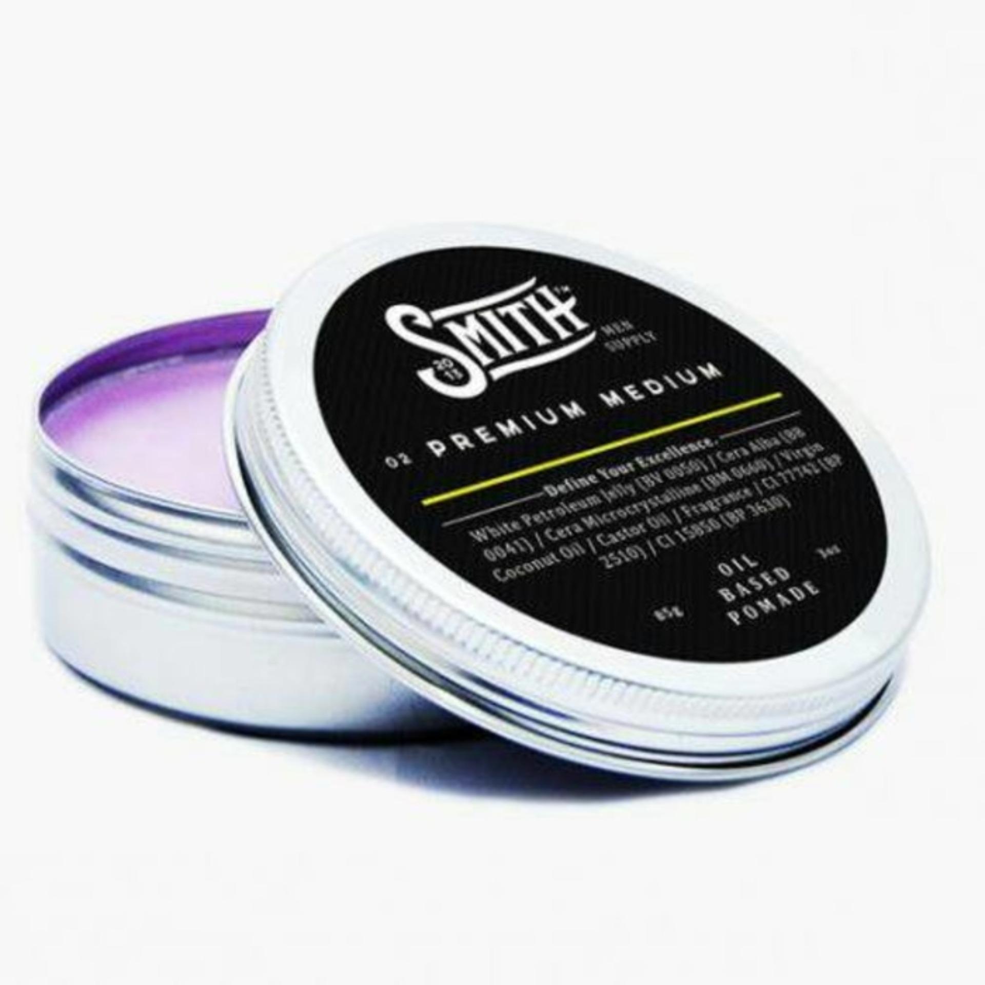 Pomade Smith Premium Medium Oilbased (FREE SISIR & POUCH) Pomade Smith Premium Medium Oilbased (FREE SISIR & POUCH)