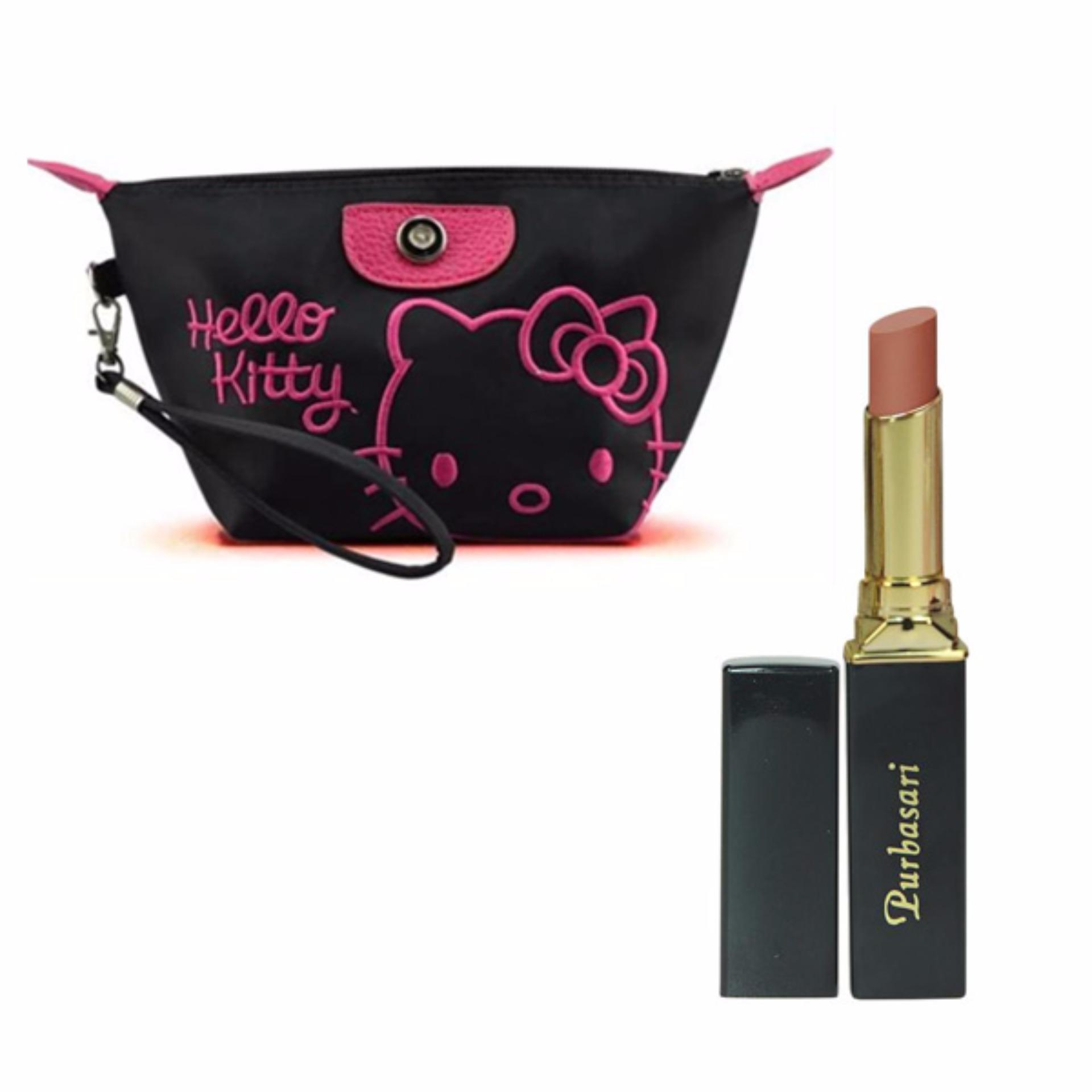 Wardah Exclusive Matte Lip Cream 04 Pink Me Free Alisha Taskosmetik Purbasari Lipstick Color Matte 81 Free Alisha Tas Kosmetik Mini206 Hitam