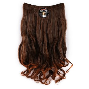 Seven 7 Revolution Hair Clip Keriting Curly Lightbrown Big Layer 60cm - Coklat Muda / Hairclip Korea Seven 7 Revolution Hair Clip Keriting Curly Lightbrown Big Layer 60cm - Coklat Muda / Hairclip Korea