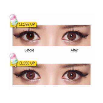 Jual Softlens GEO EyesCream Vanilla Brown Gratis Lens Case online murah berkualitas. Review Diskon.
