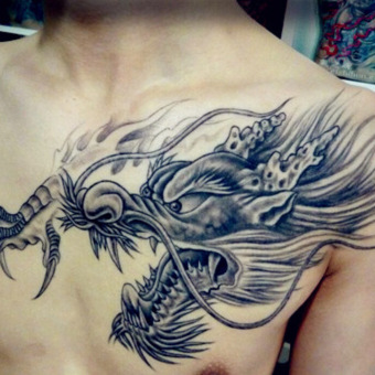 Totem Stiker Tattoo Besar Seni Tubuh Manusia 3D Naga Besar TatoTemporer Oktober 2019 - 3 Totem Stiker Tattoo Besar Seni Tubuh Manusia 3D Naga Besar TatoTemporer - 3