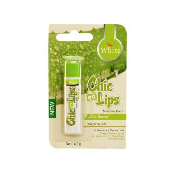Gambar Viva White Moisture Balm Chic On Lips For Intensive Use (4 2 G)  Aloe Secret