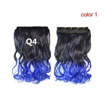 Wanita Long Curly bergelombang sopak wig dengan rambut klip Wanita Long Curly bergelombang sopak wig dengan rambut klip
