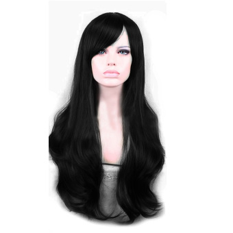 YBC Perempuan Wig Sintetis Gelombang Panjang Penuh Renda Cosplay Wig (Hitam) YBC Perempuan Wig Sintetis Gelombang Panjang Penuh Renda Cosplay Wig (Hitam)