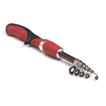1,4 m teleskopik Mini lipat Rod joran pancing memancing tiang portabel - Internasional