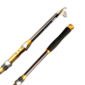 2,4 m teleskopik joran pancing laut tangan berputar batang memancing aksesori