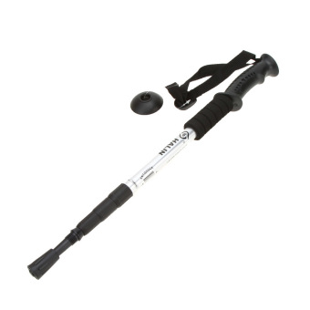 Gambar 6061 Aluminum Alloy Adjustable Telescopic Hiking Walking Stick Trekking Pole Alpenstock 4 Section Anti shock Anti skid Ultra light with Compass