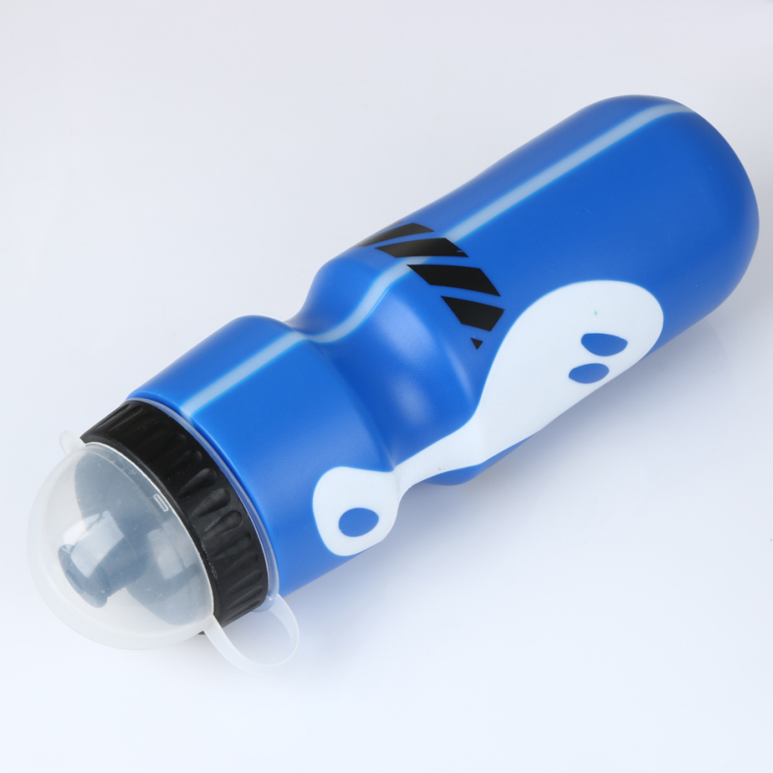 750 ml olahraga sepeda gunung bersepeda kolam botol air + dudukan (biru .