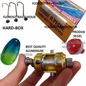Anekaimportdotcom Alat Pancing Pena MINI 1 SET - Fishing Rod In Pen Case 1M Panjang JoranUniversal - Set Alat Pancing Pena MINI - Fishing Rod In Pen Case 1M Panjang Joran
