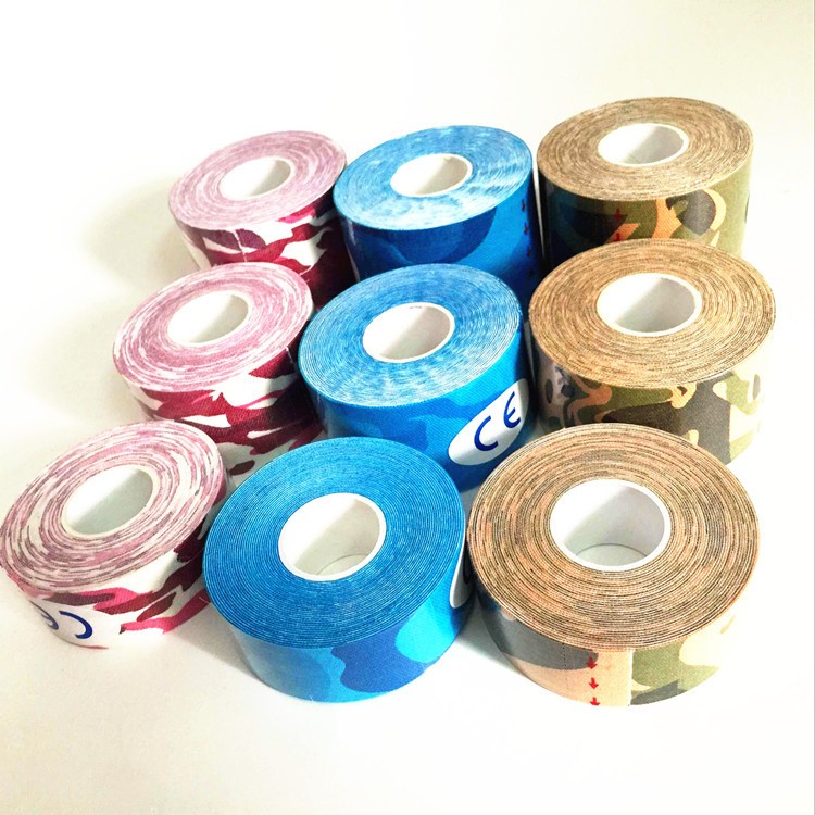 Cotton Elastis Kinesiologi Terapeutik Tape, Olahraga Profesional Otot Kaset untuk Running Tinju Latihan Beban Warna: Biru Spesifikasi: 2.5 Cm X 5 M-Intl