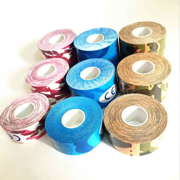 Cotton Elastis Kinesiologi Terapeutik Tape, Olahraga Profesional Otot Kaset untuk Running Tinju Latihan Beban Warna: Biru Spesifikasi: 5 Cm X 5 M-Intl