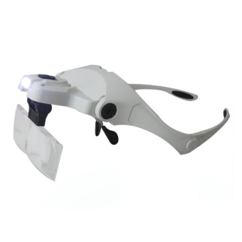 Gambar Eyeglasses Bracket Magnifier   Kaca Pembesar Kacamata 2 LED