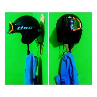 Gantungan Helm  Jaket  Jas Hujan  Gantungan Helm Motif Kayu