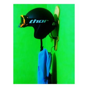 Gantungan Helm  Jaket  Jas Hujan  Gantungan Helm Motif Kayu