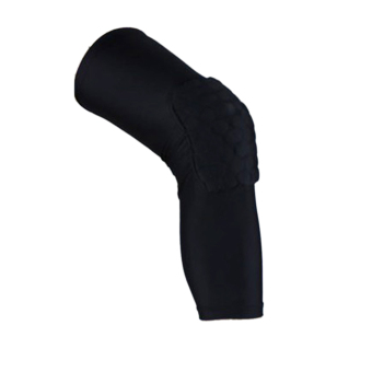 Gambar Leg   Knee Guard Long Sleeve Protector Gear Honeycomb PadSports Crashproof Elastic Fitness Antislip Black   L