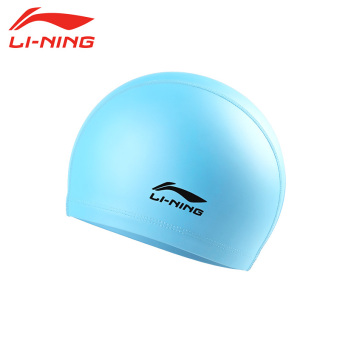 Gambar LINING dan nyaman untuk pria dan wanita dengan rambut panjang Waterproof profesional topi renang topi renang topi renang