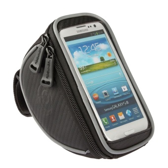Gambar linxing ROSWHEEL Black Cycling Bicycle Handle Bar Touch Screen Bag for 4.8 Inch Cell Phone, M   intl