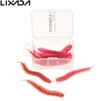 Gambar Lixada 10Pcs 6cm Simulated Worm Grub Bait Artificial Carp Fishing Lure Set Tackle Soft Fishing Bait Lifelike   intl