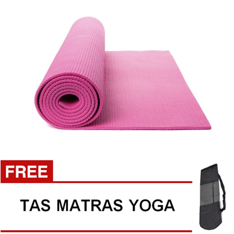 Oranyejersey Matras Yoga Mat Flexflit 6MM - Pink + Tas