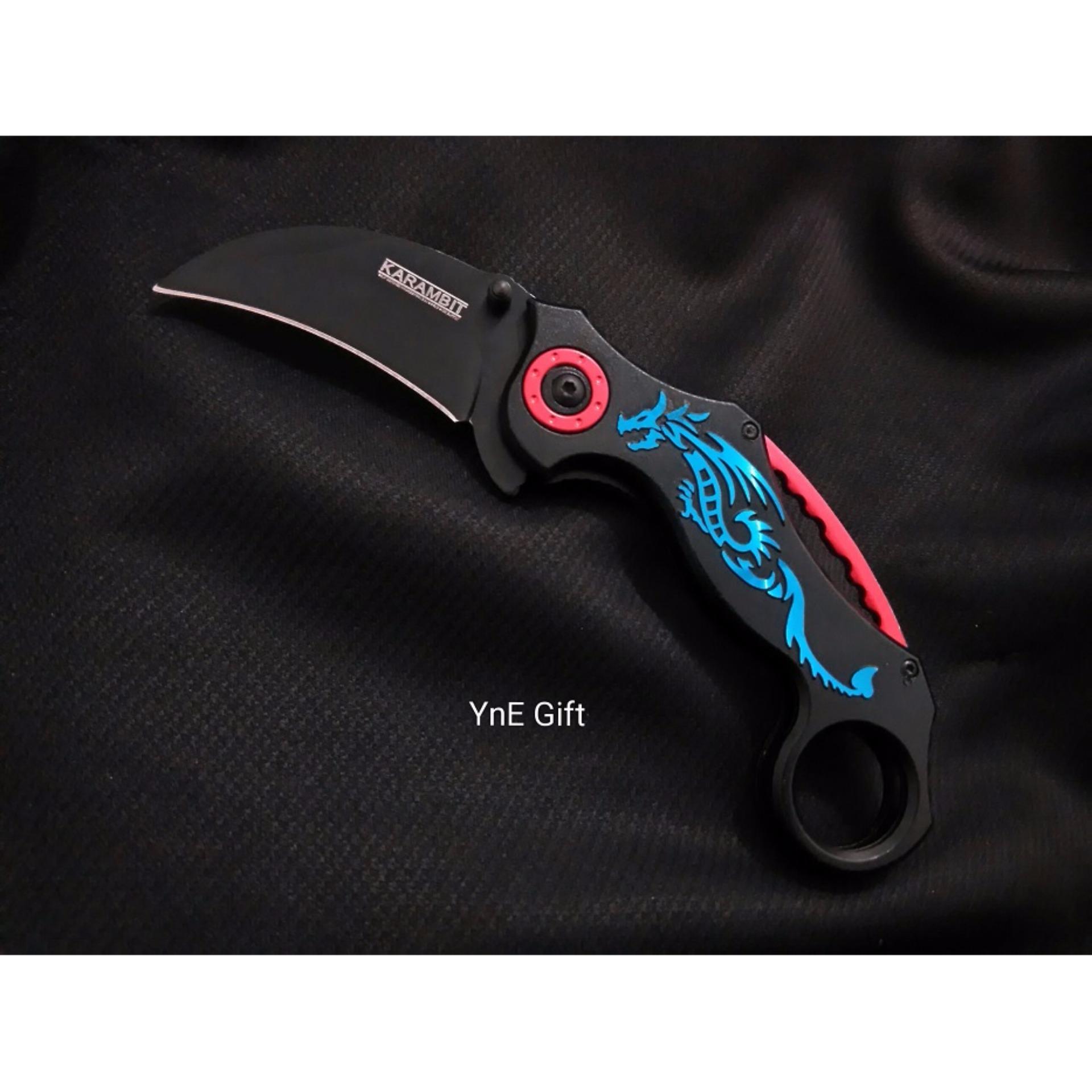 Pisau Kerambit Smith Wesson Dragon, Pisau Lipat Naga, Folding Knife .