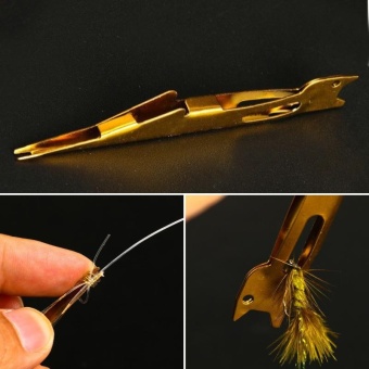 Gambar Tie Fast Knot Tying Tool Fly Fishing Line Tyer Gold Fish Sports New Metal   intl