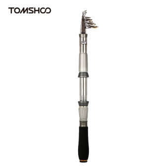 Gambar TOMSHOO Portable Carbon Fiber Telescopic Fishing Rod Retractable Travel Fishing Rod Pole 2.1m   intl