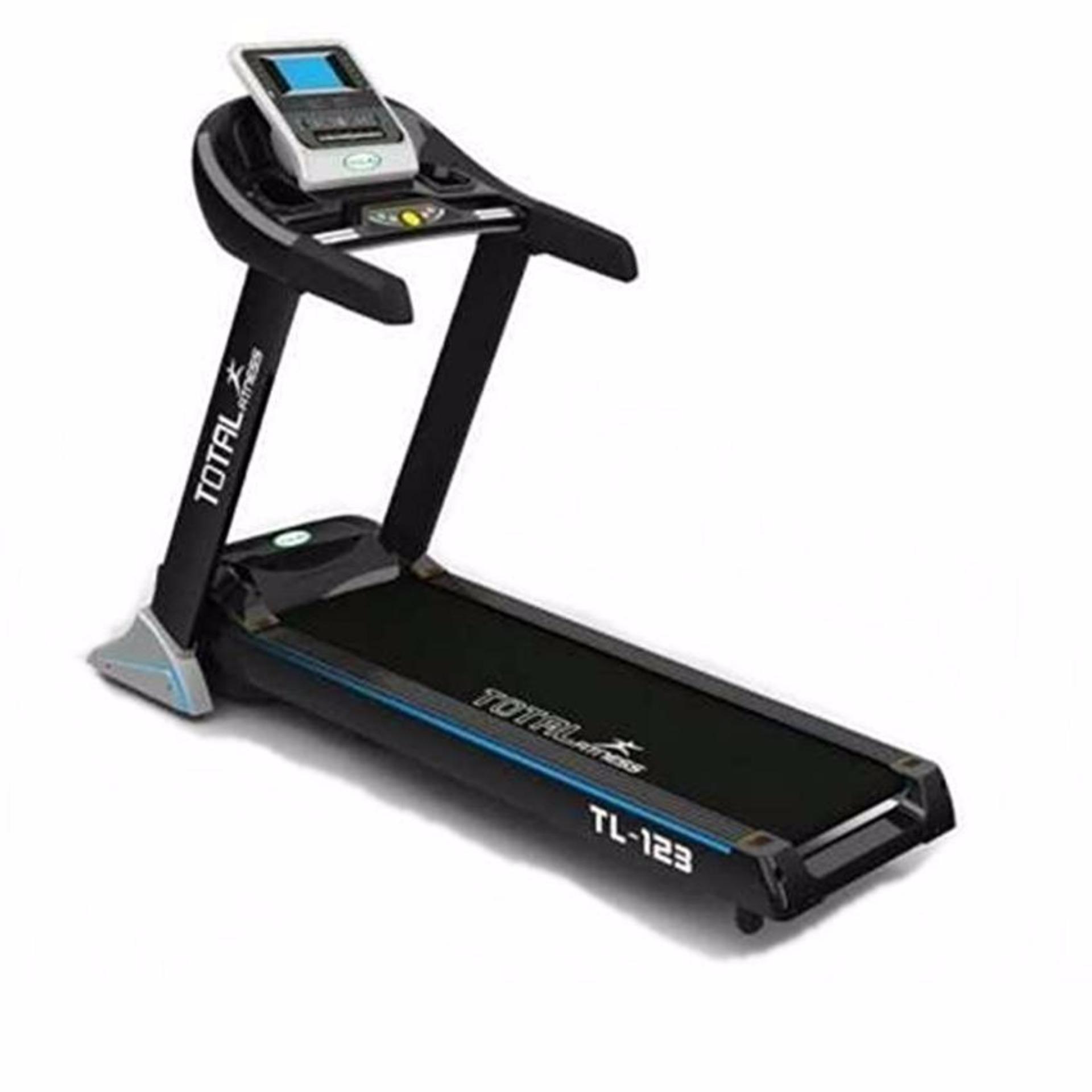 Total Fitness Treadmill Elektrik Komersil Total TL-123 Motor 3.0 HP Hitam