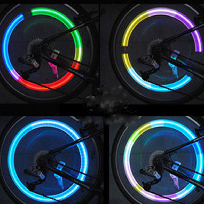 8 buah warna sepeda BMX roda ban tutup katup berbicara Neon lampu LED - International.
