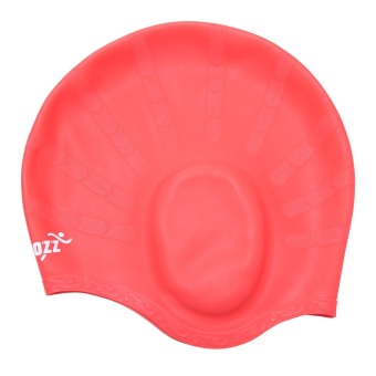 Gambar yesefus Silicone Swim Cap Solid Silicone Swimming Cap with Ear Protection for Adult Women Men Youth,Red   intl