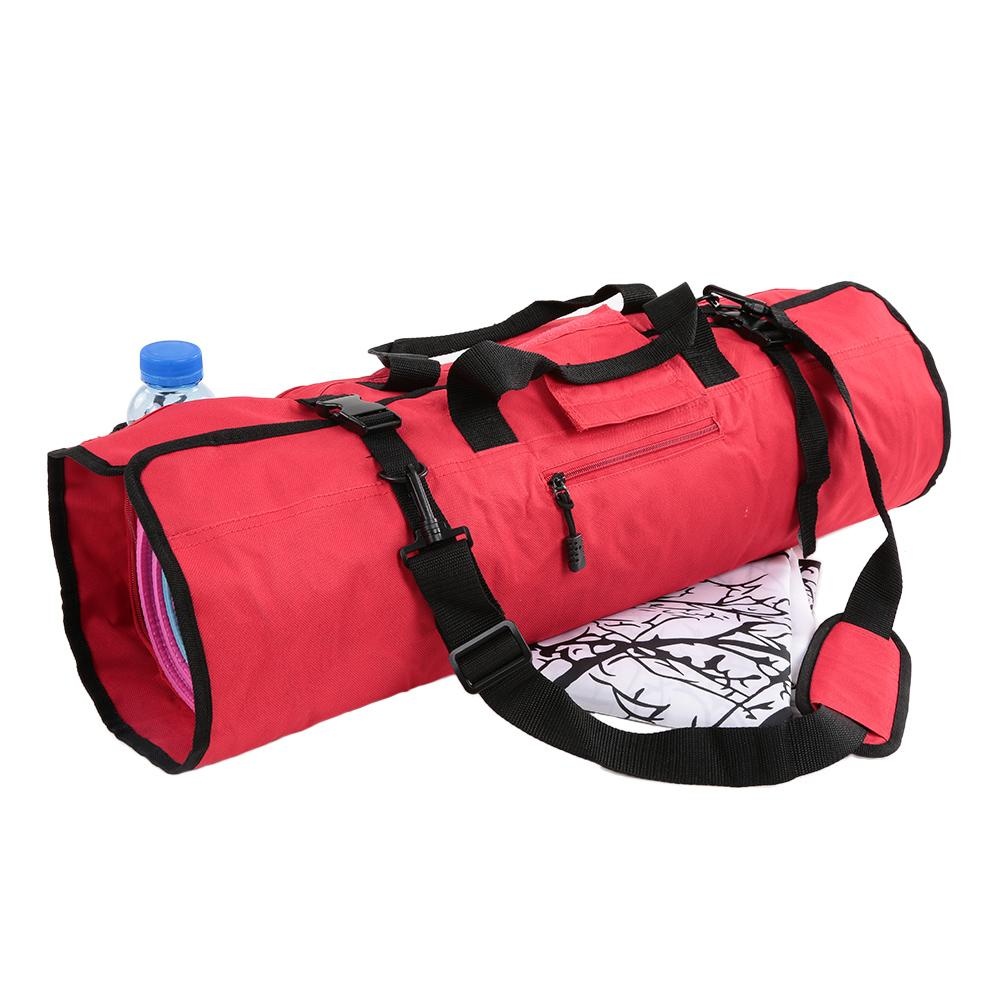 Yoga Mat Bag dengan Ujung Terbuka Mobile Pocket dan Air Botol Holder-Intl