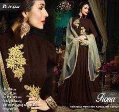 119520 GAMIS PESTA INDIA FIONA COKLAT