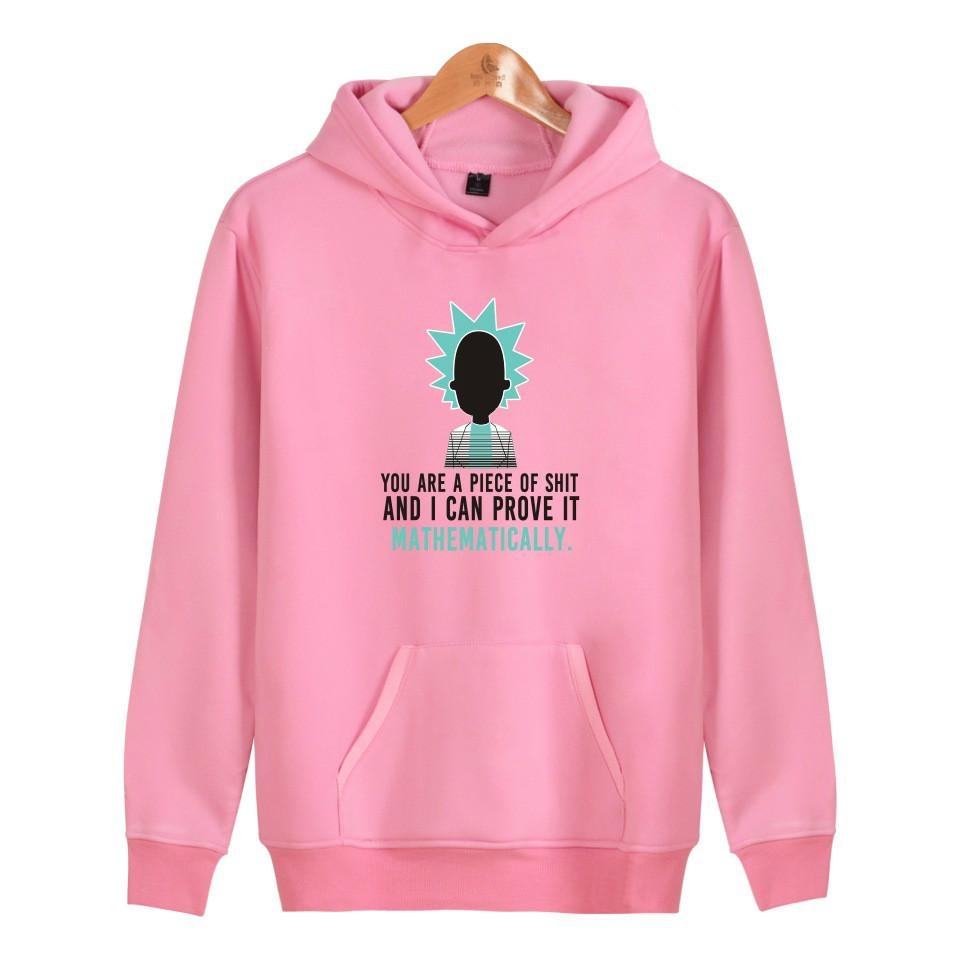 2017 Kedatangan Baru TV Series Anime Rick dan Morty Schwifty Pria Katun Hoodies Sweatshirts Lucu Lengan Panjang Cetak Gameplayer Musim Gugur Musim Dingin Pria Wanita Boys Hoodie-shirt Hip Hop Barang Curian Rick dan Morty Pakaian Series 4 (Pink) -Intl