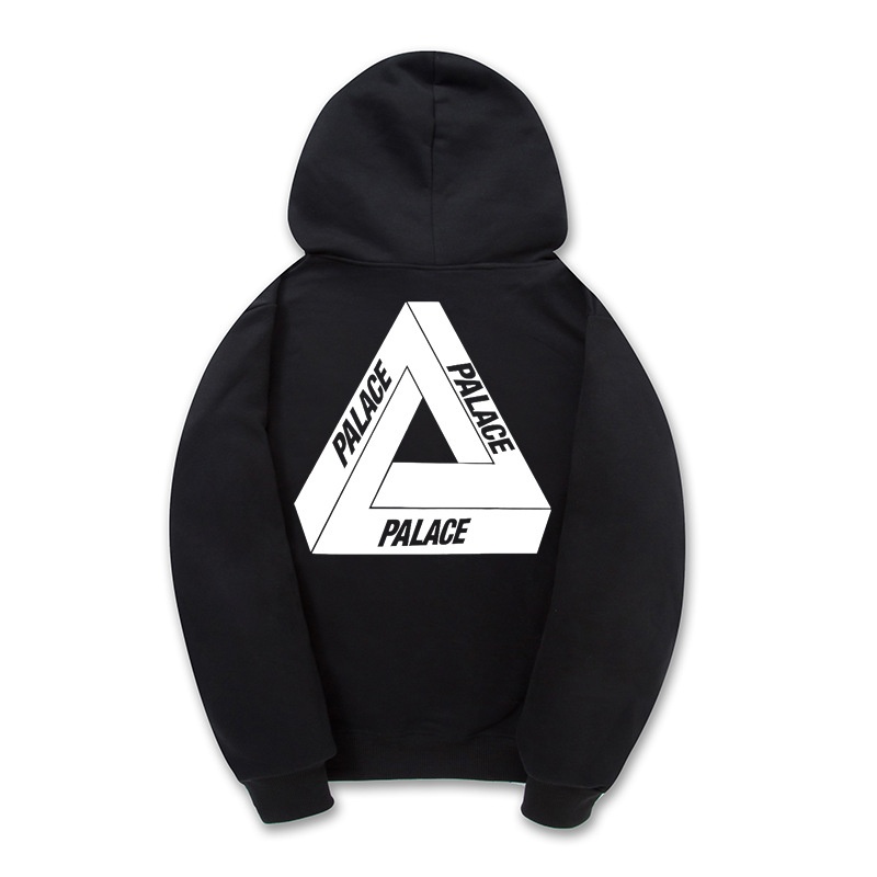 2017 Tren Di Eropa Amerika Hoodies PALACE Segitiga Skateboard Katun dan Turtleneck Kasmir Hoodie Hoody Mens Wanita Sweatshirts (HITAM) -Intl