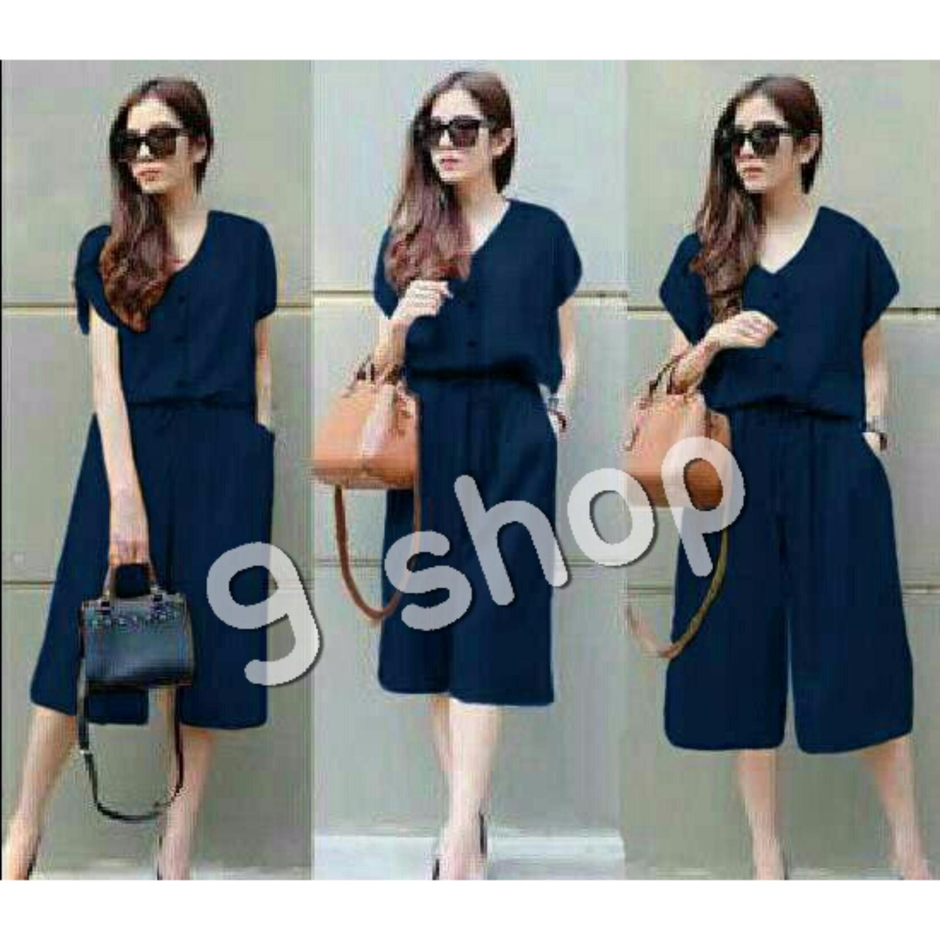 9 Shop Jumpsuit Wanita Estee - NAVI / Jumpsuit Korea/ Baju Terusan 9 Shop Jumpsuit Wanita Estee - NAVI / Jumpsuit Korea/ Baju Terusan