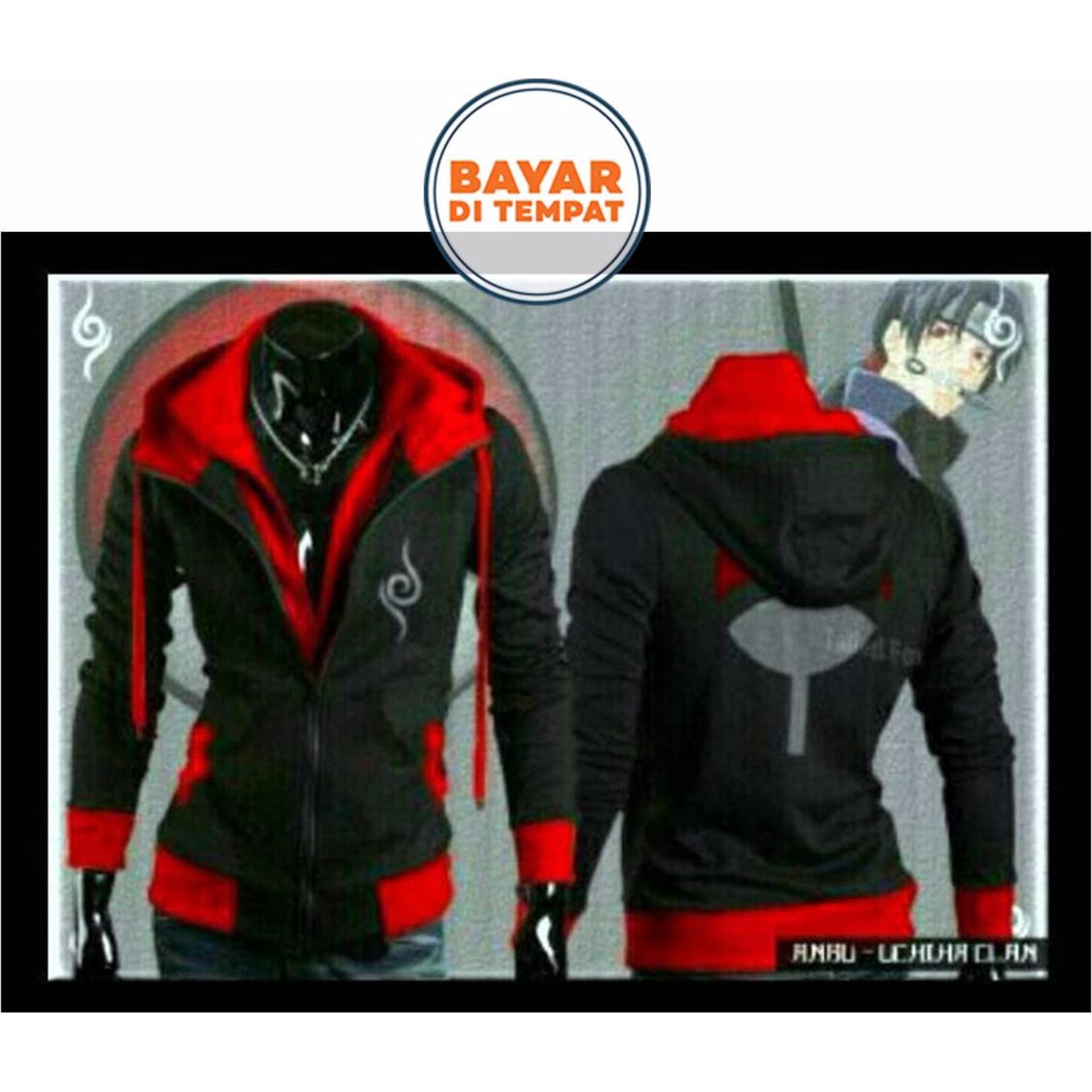 Aduuh Jaket Hoodie Double Zipper Naruto Anbu Uchiha (JA NRT 69) Best Seller -