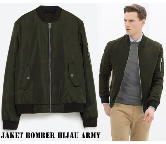 Gambar Algren Style Jaket Bomber Army   Hijau