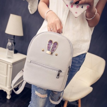 Amart Fashion Ransel Wanita Korea Kulit Kasual Berisleting Berlian Telinga Kelinci Juli 2019 - 3 Amart Fashion ransel wanita Korea kulit kasual berisleting berlian telinga kelinci - 3