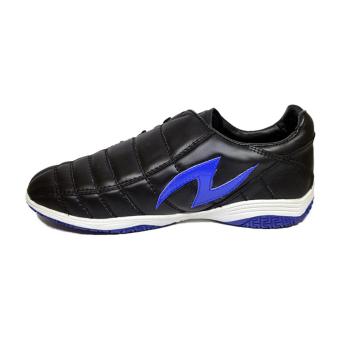 Amazaki Gigas Black Blue - Sepatu Futsal Bahan Kulit Warna Hitam Pebruari 2019 - 2 Amazaki Gigas Black Blue - Sepatu Futsal Bahan Kulit Warna Hitam - 2