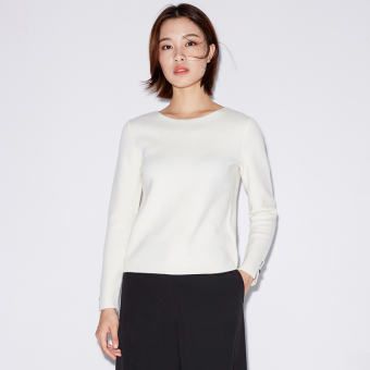 Jual Amii Perempuan Leher Bulat Warna Solid Sweater Sweter 