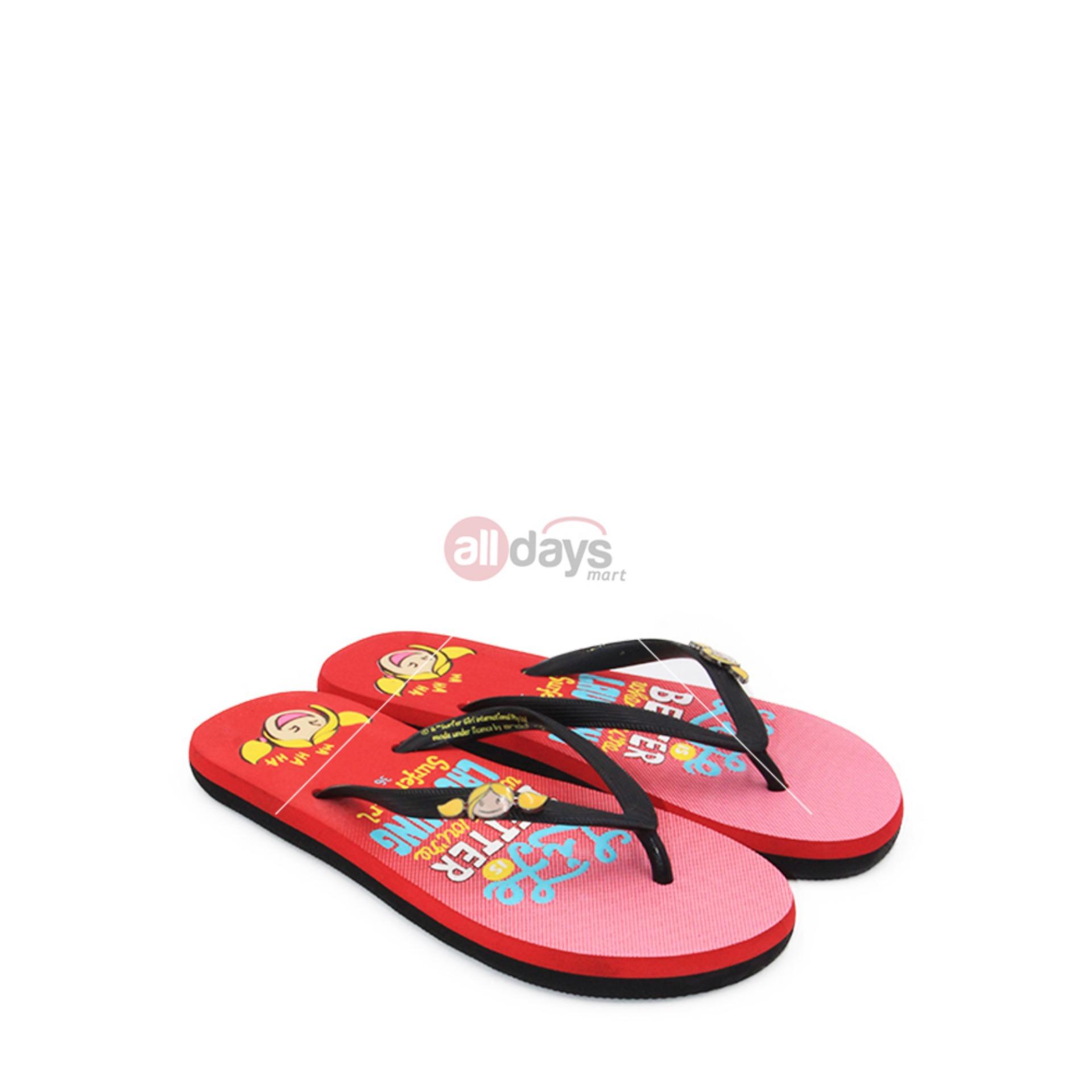 Ando Sandal Jepit / Flip Flop Wanita SGL 482 - Turquise/Fushia Size 36-40