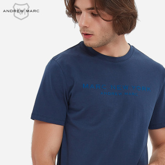 Jual Andrewmarc2017 dan nyaman pria katun lengan pendek leher bulat t
shirt musim panas baru t shirt (Biru tua) Online Terbaru