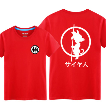 Gambar Animasi Zhou Bian Musim Panas T shirt (Merah Putih Wukong) (Merah Putih Wukong)