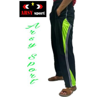 Arsy Sport Celana Training Celana Panjang Pria - HItam Stabilo - 2 ...
