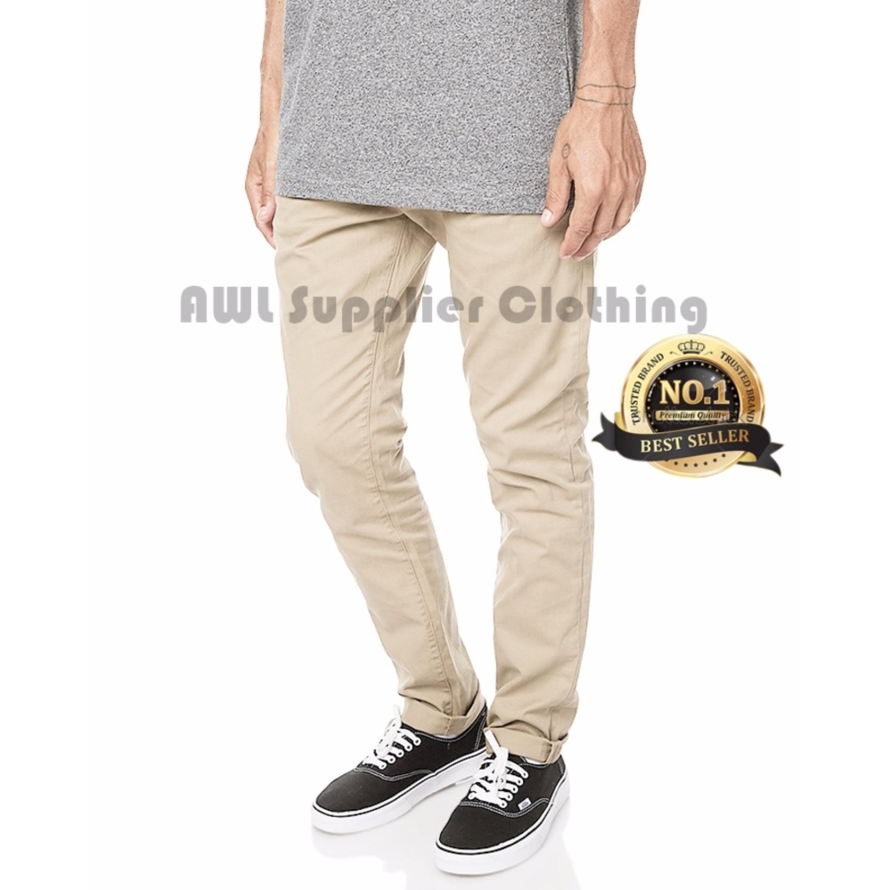 AWL Celana Chino Skinny - Cream Khaki