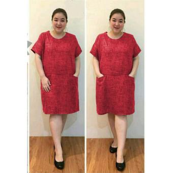 Dress Jumbo Bigsize Merah Gaun Pesta Red - Daftar Harga 