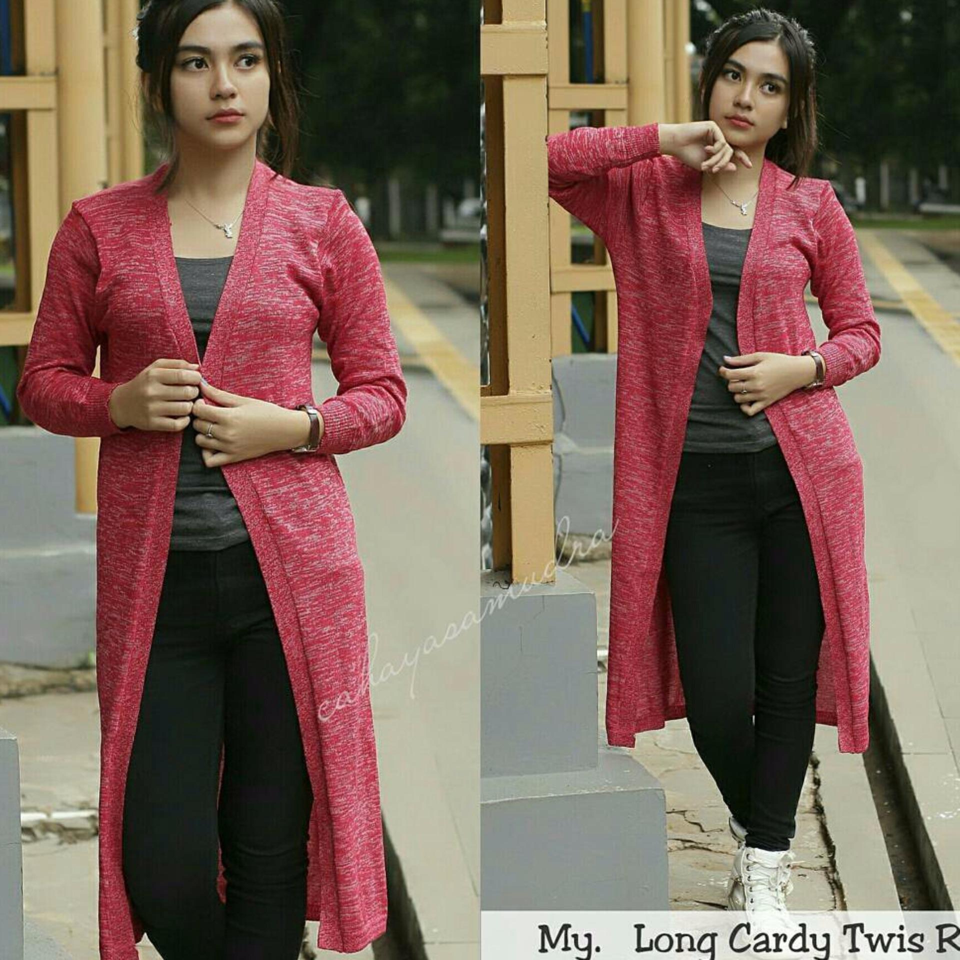 Azam Clobber Long Twist Cardy - Rajut Twist Halus