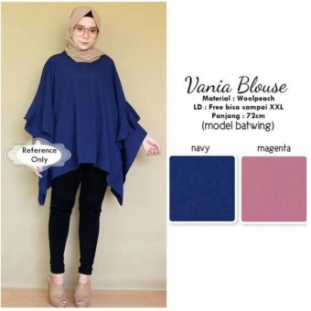 Gambar Baju Atasan Wanita Vania Blouse Navy